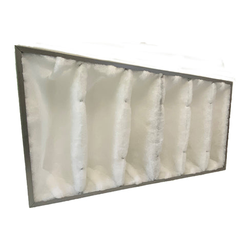 Chemco 23.25"x47"x8" 6-Pkt Prefilter Bag White Scrim w/ Header 2/Case